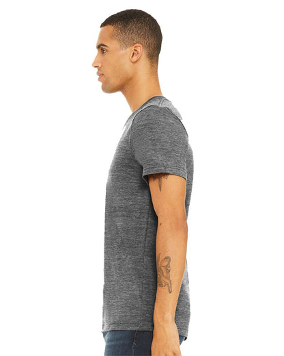 BELLA + CANVAS Textured Jersey V-Neck Tee 3655 #colormdl_Asphalt Slub