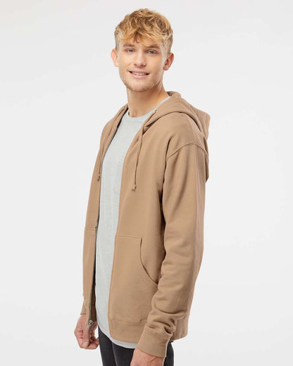 Independent Trading Co. Midweight Full-Zip Hooded Sweatshirt SS4500Z #colormdl_Sandstone