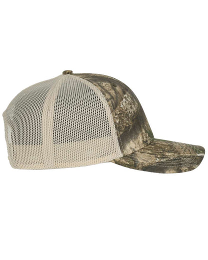 Outdoor Cap Camo Trucker Mesh Back Cap OC771C #color_Realtree APX/ Tan