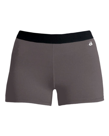 Badger Women’s 3" Pro-Compression Shorts 4629 #color_Graphite