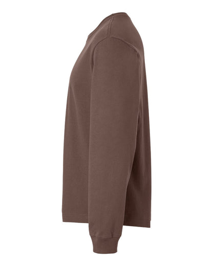BELLA + CANVAS Unisex 7.5 oz Heavyweight Long Sleeve Tee 4651 #color_Cocoa