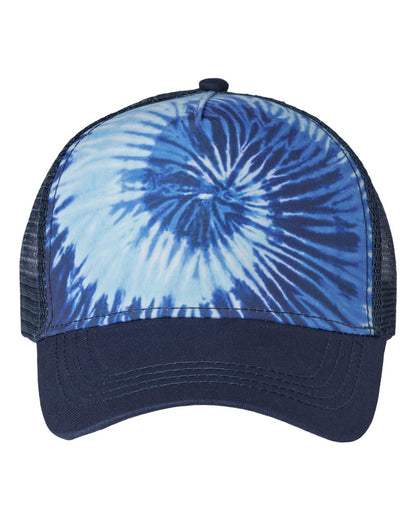 Colortone Tie-Dyed Five-Panel Trucker Cap 9200 #color_Blue Ocean