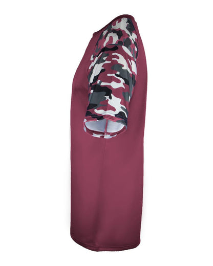 Badger Men's Camo Sport T-Shirt 4141 #color_Maroon/ Maroon Camo