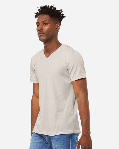 BELLA + CANVAS Unisex Heather CVC V-Neck Tee 3005CVC #colormdl_Heather Dust