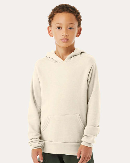 BELLA + CANVAS Youth Sponge Fleece Hoodie 3719Y #colormdl_Natural