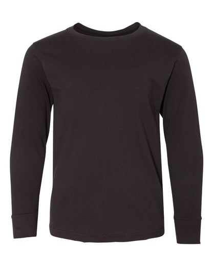 LAT Youth Fine Jersey Long Sleeve Tee 6201 #color_Black