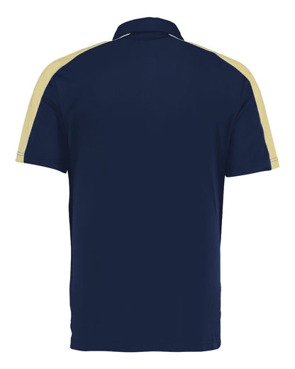 Augusta Sportswear Two-Tone Vital Polo 5028 #color_Navy/ Vegas Gold