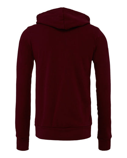 BELLA + CANVAS Sponge Fleece Full-Zip Hoodie 3739 #color_Maroon