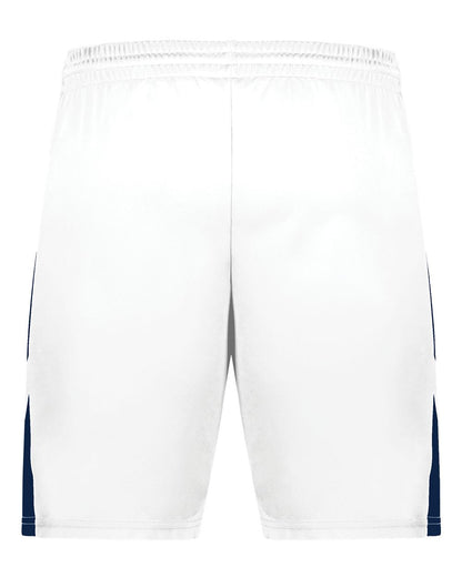 Augusta Sportswear Youth Step-Back Basketball Shorts 1737 #color_White/ Navy