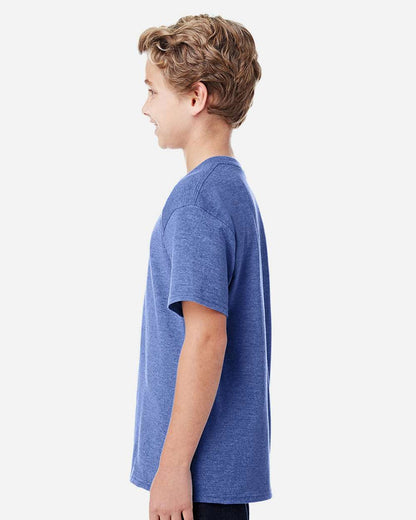 Gildan Youth DryBlend® T-Shirt 8000B #colormdl_Heather Deep Royal