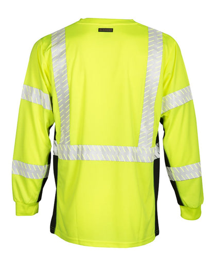 Kishigo Unisex Premium Black Series® Long Sleeve T-Shirt 9134-9135 #color_Lime