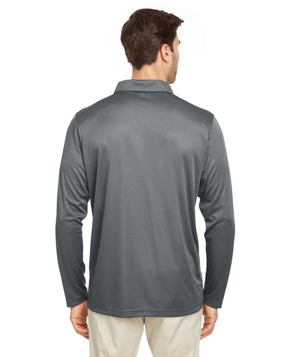 Team 365 Men's Zone Performance Long Sleeve Polo TT51L #colormdl_Sport Graphite