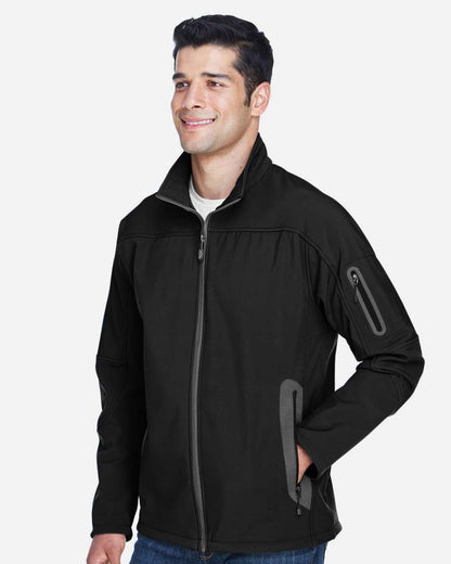 North End Men's Three Layer Fleece Bonded Shell Technical Jacket 88138 #colormdl_Black