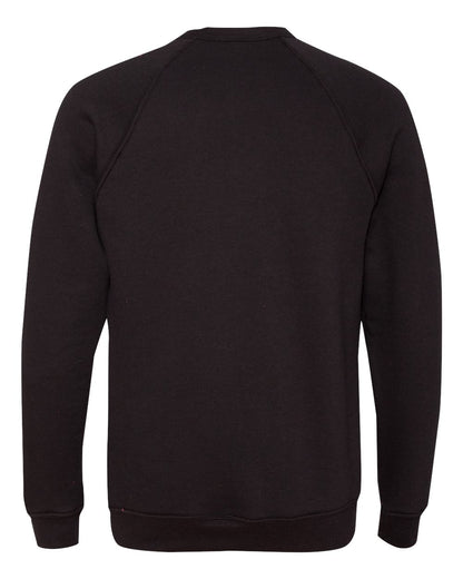 BELLA + CANVAS Unisex Sponge Fleece Raglan Crewneck Sweatshirt 3901 #color_Black