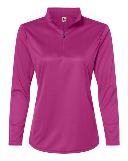 C2 Sport Women's Quarter-Zip Pullover 5602 #color_Hot Pink