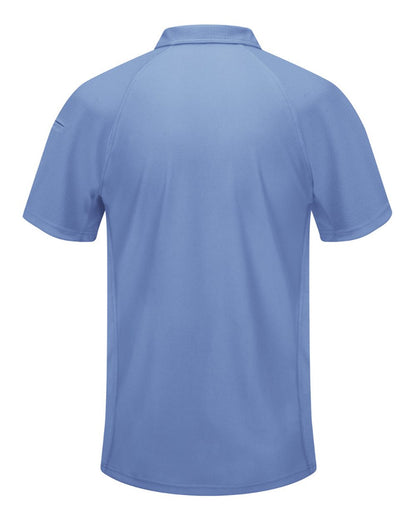 Red Kap Men's Performance Knit® Flex Series Active Polo SK92 #color_Medium Blue