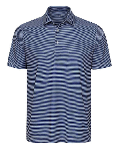 Paragon Men's Aiken Striped Polo 155 #color_Navy Heather/ White