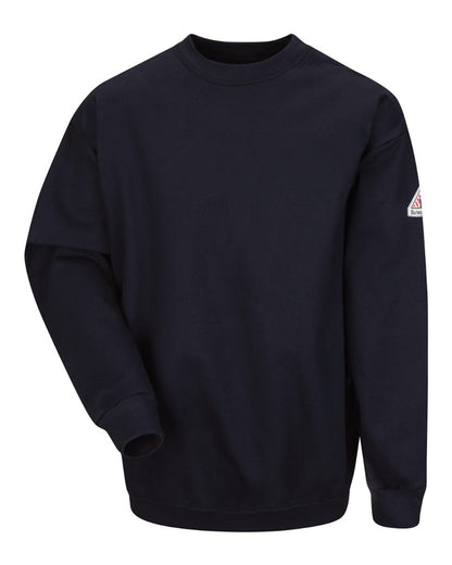 Bulwark Pullover Crewneck Sweatshirt - Cotton/Spandex Blend - Tall Sizes SEC2T #color_Navy