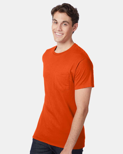 Hanes Men's Authentic Pocket T-Shirt 5590 #colormdl_Orange