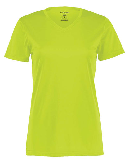 Holloway Women's Momentum V-Neck T-Shirt 222820 #color_Lime