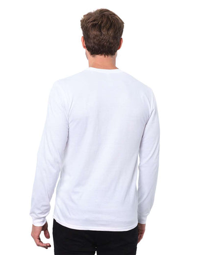 Threadfast Apparel Unisex Epic CVC Long Sleeve T-Shirt T3001 #colormdl_Solid White