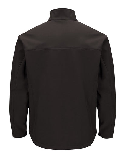 Red Kap Men's Deluxe Soft Shell Jacket JP68 #color_Black