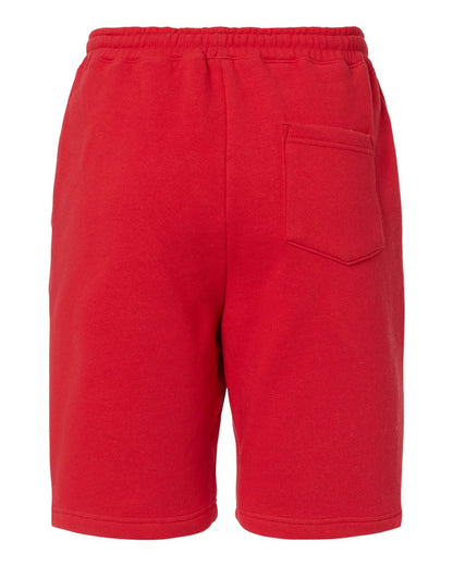 Independent Trading Co. Midweight Fleece Shorts IND20SRT #color_Red