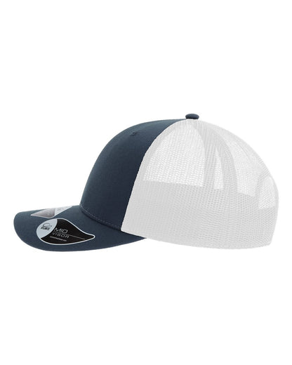 Atlantis Headwear Sustainable Trucker Cap BRYCE #color_Navy/ White