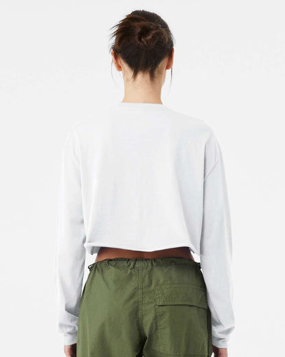 BELLA + CANVAS Women's FWD Fashion Crop Long Sleeve Tee 6501 #colormdl_White