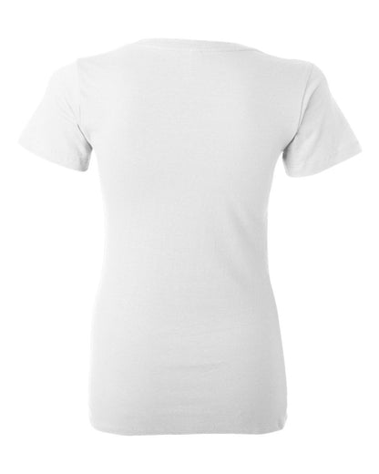 BELLA + CANVAS Women’s Jersey Deep V-Neck Tee 6035 #color_White