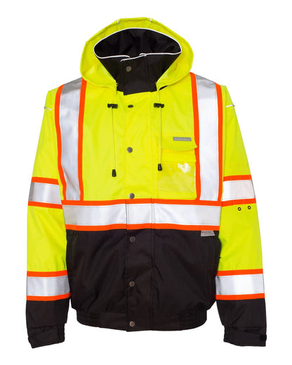 Kishigo Unisex Premium Brilliant Series® Bomber Jacket JS119-120 #color_Lime
