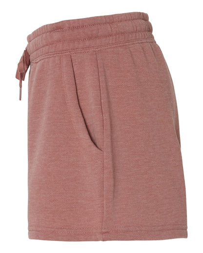 Independent Trading Co. Women’s Lightweight California Wave Wash Fleece Shorts PRM20SRT #color_Dusty Rose