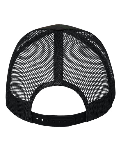 Valucap Mesh-Back Twill Trucker Cap VC400 #color_Camo/ Black