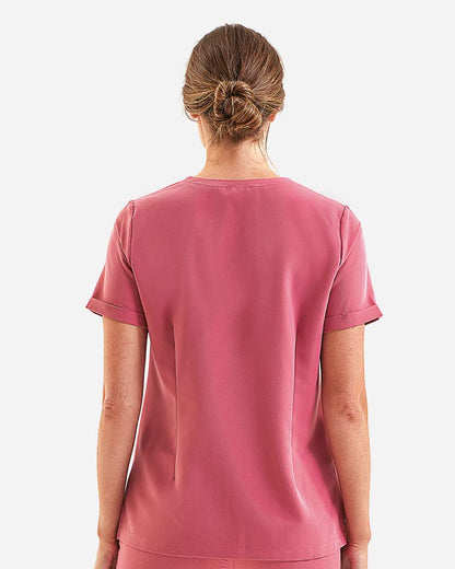 Onna Women's Invincible V-Neck Stretch Scrub Top NN310 #colormdl_Calm Pink