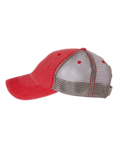 LEGACY Dashboard Trucker Cap DTA #color_Scarlet Red/ Grey