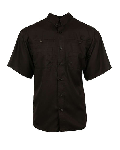 Burnside Baja Short Sleeve Fishing Shirt 2297 #color_Black