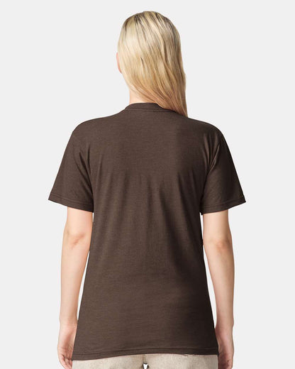 American Apparel Unisex CVC Tee 2001CVC #colormdl_Heather Brown