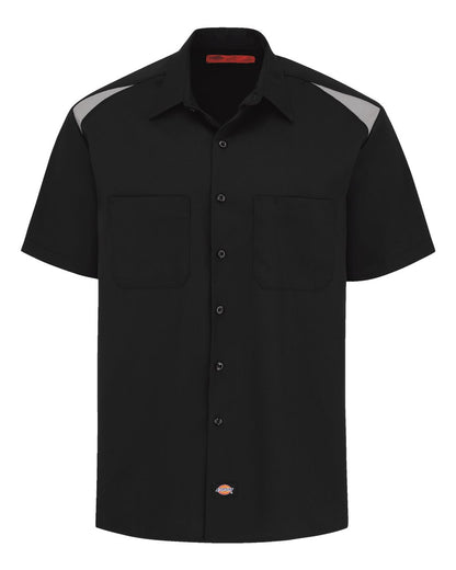 Dickies Men's Tall Short Sleeve Performance Team Shirt 05T #color_Black/ Smoke