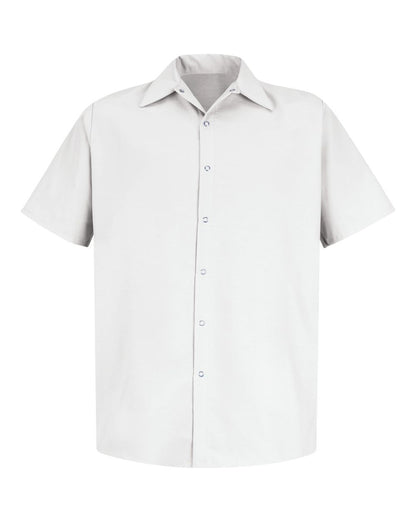 Red Kap Men's Specialized Short Sleeve Pocketless Work Shirt SP26 #color_White