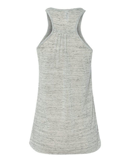 BELLA + CANVAS Women's Flowy Racerback Tank 8800 #color_White Marble