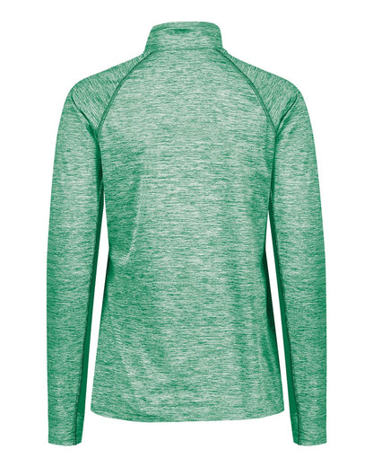 Holloway Women's Electrify CoolCore® Quarter-Zip Pullover 222774 #color_Kelly Heather