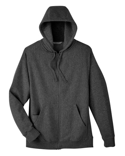 Team 365 Unisex Zone HydroSport™ Heavyweight Full-Zip Hooded Sweatshirt TT95 #color_Dark Grey Heather