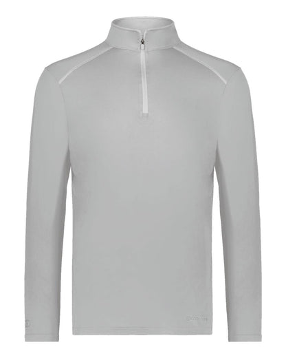 Holloway Men's CoolCore® Quarter-Zip Pullover 222140 #color_Athletic Grey
