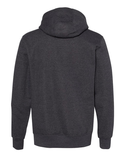 Russell Athletic Unisex Cotton Rich Fleece Hooded Sweatshirt 82ONSM #color_Charcoal Heather
