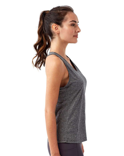 TriDri Women's Knot Back Venus Tank TD042 #colormdl_Black Melange