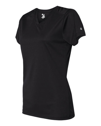 Badger Women’s B-Core V-Neck T-Shirt 4162 #color_Black