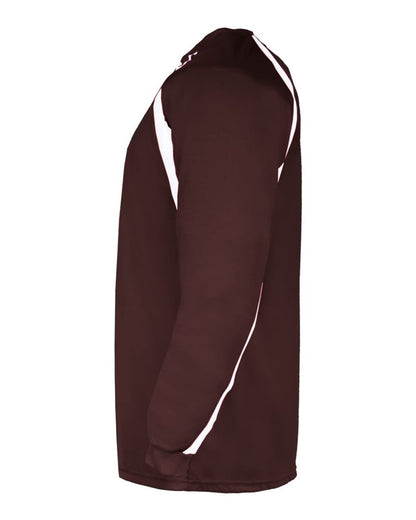 Badger B-Core Hook Long Sleeve T-Shirt 4154 #color_Maroon/ White