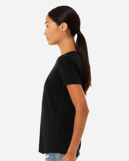 BELLA + CANVAS Women’s Relaxed Fit Heather CVC Tee 6400CVC #colormdl_Solid Black Blend