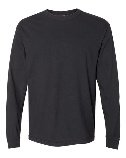 Comfort Colors Unisex Garment-Dyed Heavyweight Long Sleeve T-Shirt 6014 #color_Black