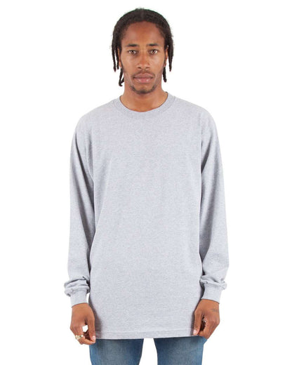 Shaka Wear Unisex Active Long Sleeve T-Shirt SHALS #colormdl_Heather Grey